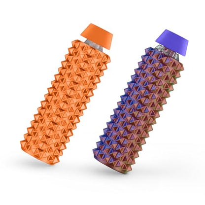 Distractibles Spike Roller Clicker, Tactile Pain Stim Fidget with Clicker Switch, Pain Stimulation Roller with Lanyard (NEON Harmony + Horizon) - color: Neon Harmony + Horizon
