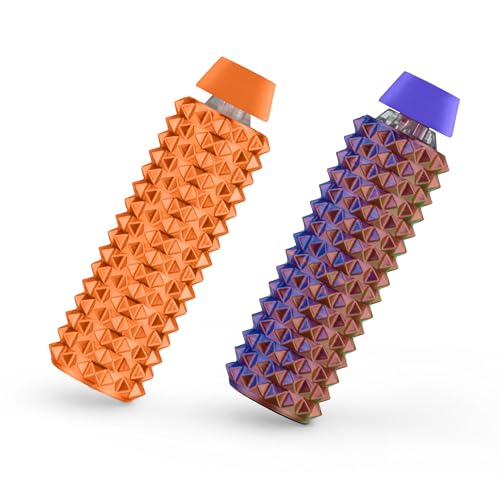 Distractibles Spike Roller Clicker, Tactile Pain Stim Fidget with Clicker Switch, Pain Stimulation Roller with Lanyard (NEON Harmony + Horizon) - color: Neon Harmony + Horizon