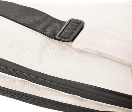 Tennis Bag Lightweight and Padded Tennis Rackets Cover with Adjustable Shoulder Strap - color: Off-white, size: 28"x11.5"