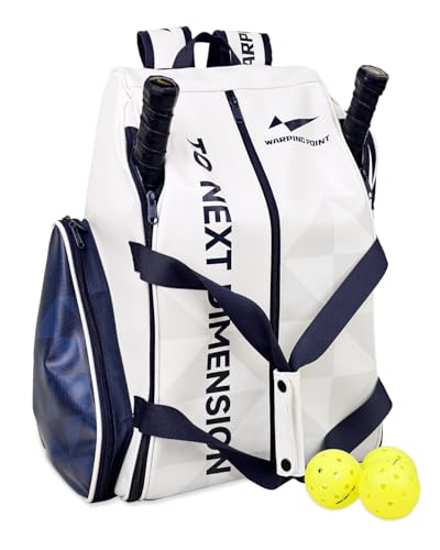 Warping Point Pro Team Pickleball Bag for Men & Women, 2-in-1 Large Duffle Backpack Fits 4+ Paddles & Gear, Ventilated Shoe Compartment, Fence Hook, Multi-Pocket Design
