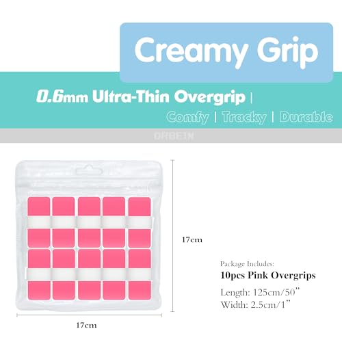 10pcs Tennis Grip Tape - Tennis Overgrip for Tennis Racquet - Tennis Racket Grip Tape - Pickleball Paddle Grip Tape - color: peach