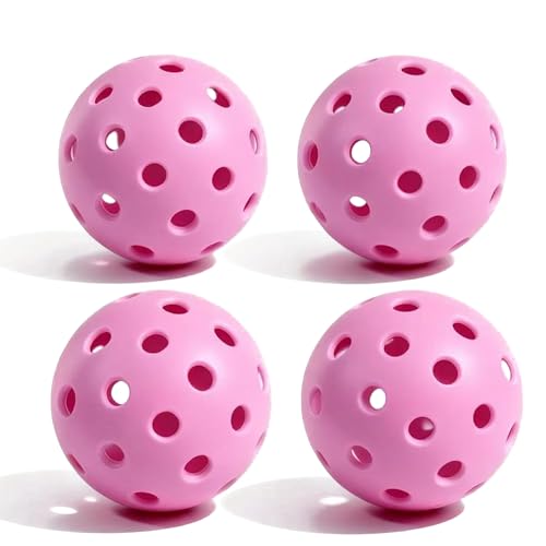 Outdoor Pickleball Balls, 40-Hole 4 Pack Outdoor/Indoor Pickle Balls, Premium High Durability & Consistent Bounce, Pickleball Ball True Stable Flight for Training and Match Play