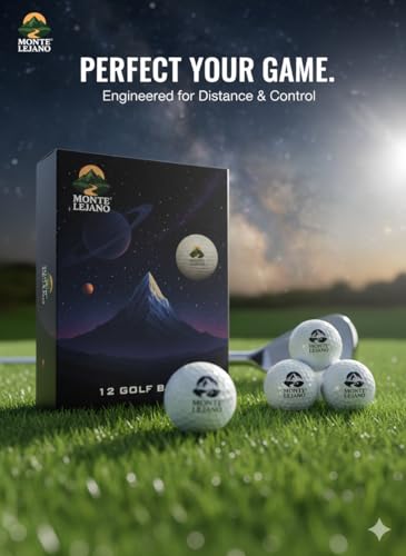 12 Premium Golf Balls – Long Distance, Straight Flight & Soft Feel – Durable Practice Balls for Beginners & Amateur Golfers