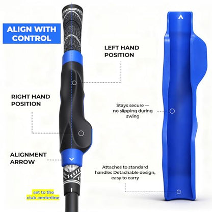 Golf Grip Trainer for Right-Handed Golfers, Golf Swing Training Aid for Proper Hand Position, Grip Pressure, Tempo & Muscle Memory, Indoor Practice & Warm Up, Golf Gifts for Men - size: Golf Grip Trainer