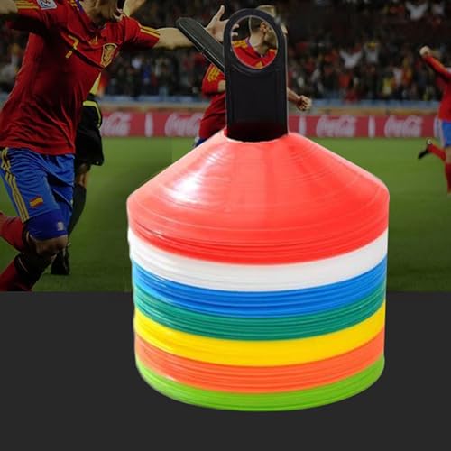 Soccer Disc Rack, Portable Cone Carrier, 35cm Training Marker Holder for Drills, ABS Lightweight Storage Rod, Field Sports Gear with Quick Stack, Agility Practice Rack for Coaching Use