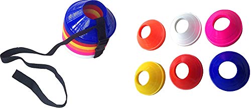 Mini Soccer Cones Small Disc Cone for Agility Drills Training Practice Football Soccer Athletics Field Markers with Shoulder Strap