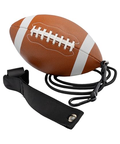 Official Size Football - Pass Back Trainer - Practice Throwing & Catching Indoors/Outdoors - Football Gear