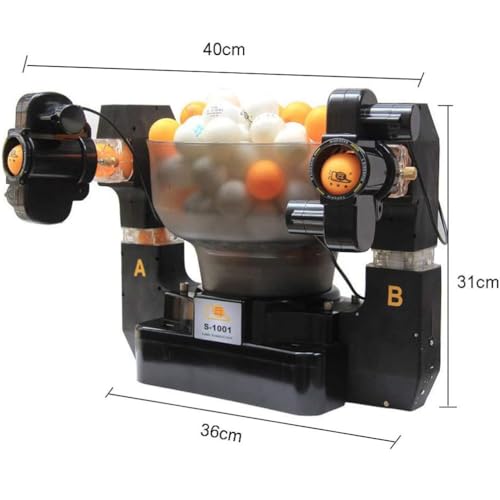 Ping Pong Training Robot Automatic Table Tennis Machine S1001 for Training, Table Tennis Robot Automatic Ball Practice Machine for Training 100+ Balls, 4-40m/S Speed