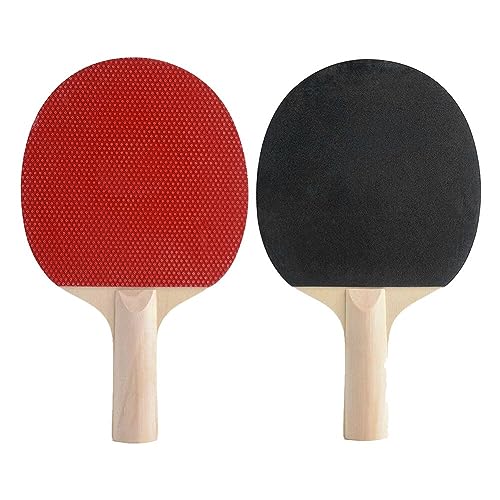 Racket & Balls Set - Table Tennis Paddle Set with Two Rackets and Three Ping-Pong Balls