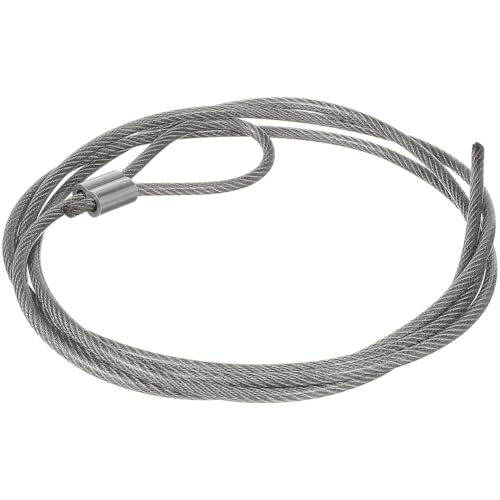 KESYOO Basketball Net Replacement Wire: Plastic-Coated Steel Cable for Outdoor Rim - Hoop String Cord with Aluminum Buckle 70.86 Inch