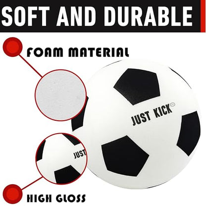 SRG Silent Foam Soccer Ball – Airless Indoor House Ball for Quiet Training, Soft Durable Foam Design, Multi-Use for Dribbling Practice, Gift for Soccer Fans, Sizes 3/5 / 7