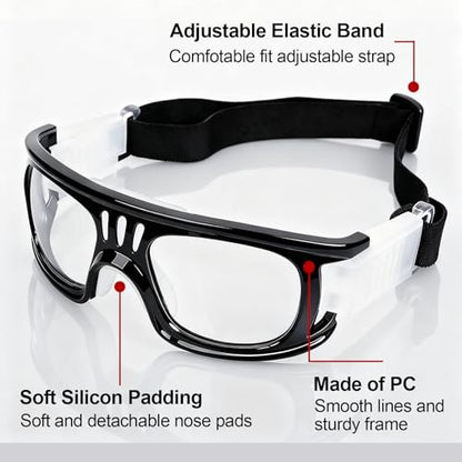 Andux Unisex Sports Glasses Anti Fog Goggles for Basketball Dribbling, Lacrosse, Eye Training LQYJ-01 - color: Black