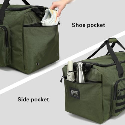 120L Extra Large Baseball Duffle Bag for Adult Softball Gym Bag with Shoe Compartment, Sports Duffel Bat Equipment Bag Coach Team Catchers Gear Bag for Hockey Football Basketball Soccer, Green - color: Green