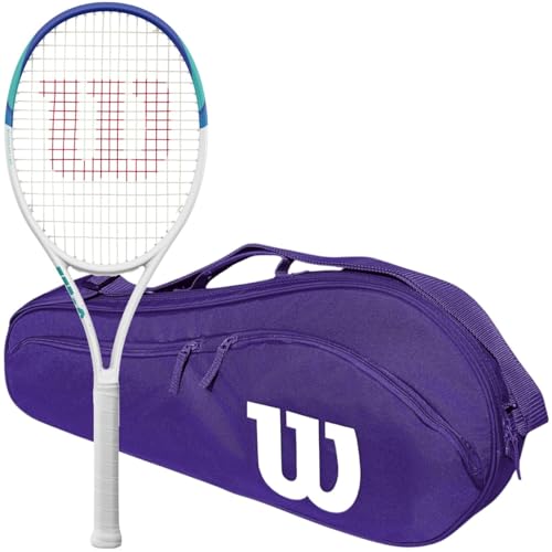 Wilson Six Two Tennis Racquet Bundled with a Wilson Advantage 2.5 Tennis Bag or Backpack - color: Purple Racquet Holder Bag, size: 4 3/8" Grip