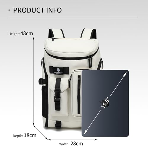 Kalesi Gym Duffle Tennis Bag Backpack 4-Way Waterproof with Shoes Compartment for travel Sport Hiking laptop (Sea salt white02) - color: Sea Salt White02