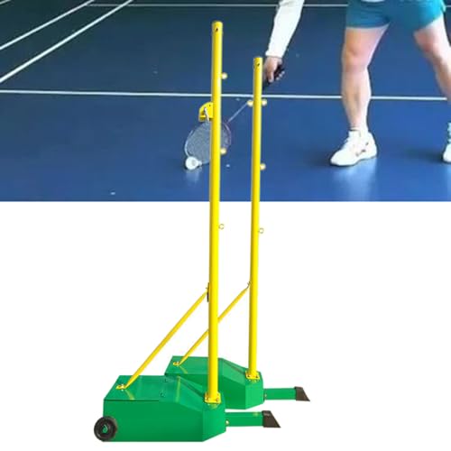 Badminton/Volleyball Pole & Nets Package,Portable Volleyball Net for Backyard Freestanding Badminton Court Training Net for Indoor or Outdoor,Volleyball Net Stand(Green withnet)