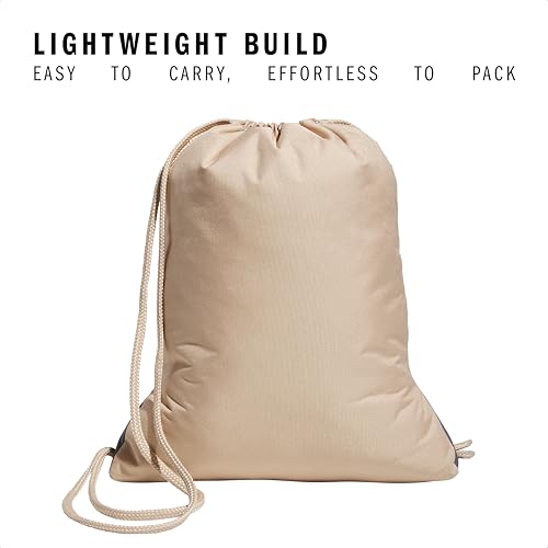 adidas Alliance Sackpack – Drawstring Backpack for Sports, Small Gym Bag - color: Magic Beige/Off White/2