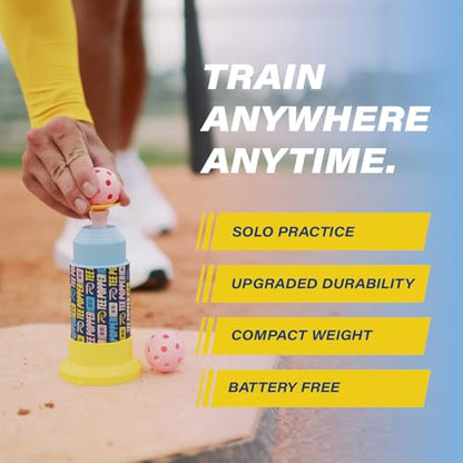 Bandit Sports Coach RAC Tee Popper Mini, Hitting Tee for Perfect Swings, Batting Machine for Practicing Hitting Without a Pitcher Blue
