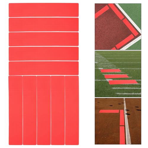 Tennis Training Marker Football Training Sign Red Flat Spot Markers 10pcs Set for Pe Teacher Supplies and Soccer Court Field Marking Equipment