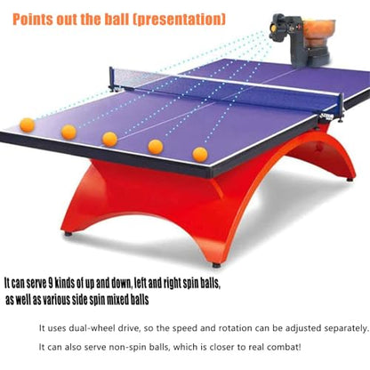 Portable Table Tennis Robot, Automatic Table Tennis Serving Machine, Table Tennis Trainer, for Beginners Enthusiasts
