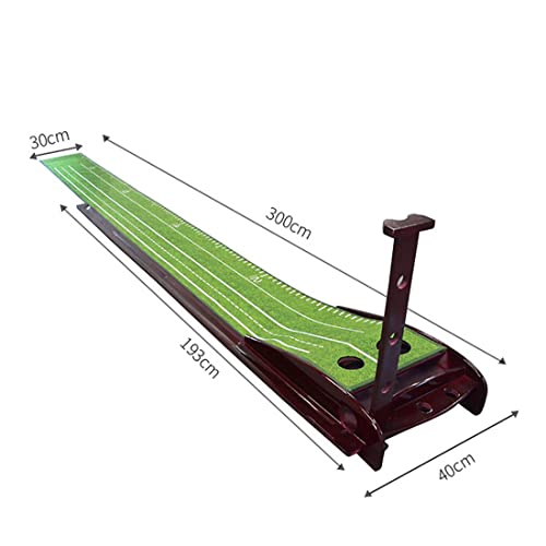 Perfect Golf Putting Mats with Green Ramp Premium Wood Training Aid for Home Office Putting Practice