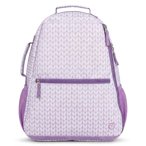 Thorza Tennis Racket Backpack for Women – Lightweight Tennis Bag Stores 2 Rackets, Balls, and Sports Gear – Backpack - color: Purple