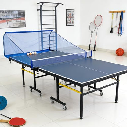 TNZMART Portable Ping Pong Net with Ball Picker Upper for Any Table Tennis Table Self Collection Clamps Easy Setup Set for Adults Beginners Home Indoor Outdoor Training