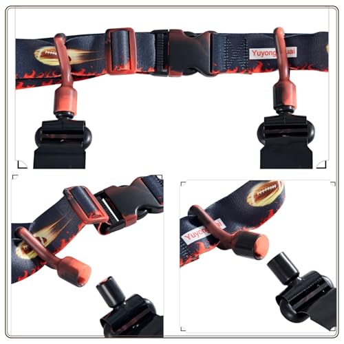 Flag Football Belts, Flag Football Kit for Children/Teenagers/Adults - color: Black Fire