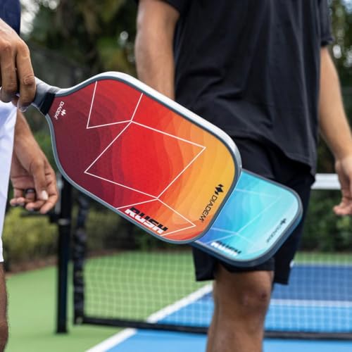 Diadem Rush Pickleball Paddle Series | USAPA Approved | Lightweight Fiberglass 16mm Paddle with Fiberglass Surface for Spin & Control | Stunning Color Options Including First Responder Series