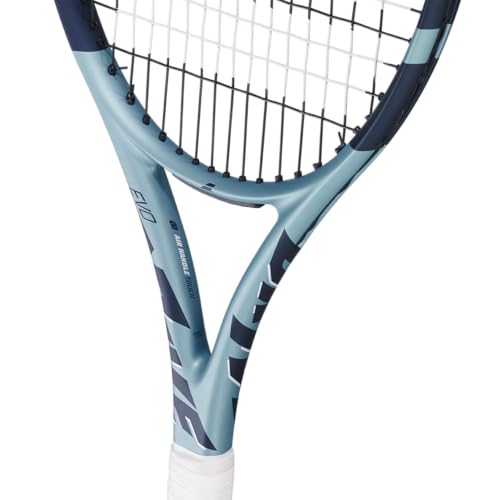 Babolat Evo Drive 2nd Gen Tennis Racquet Strung with 16g Syn Gut at Mid-Range Tension - color: Black String, size: 4 1/4" Grip