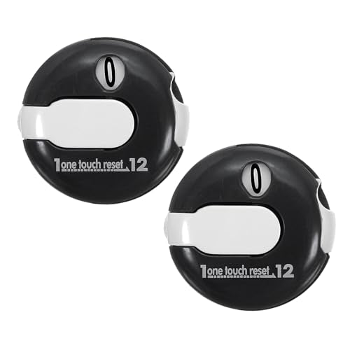 PATIKIL Golf Score Counter, Mini Golf Shot Stroke Attachment Counter Clicker Clip for Golfers Glove Bag - color: White Black