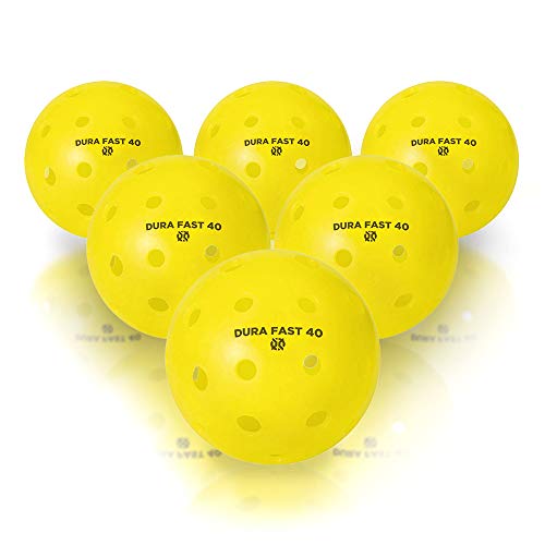 Dura Fast 40 Pickleballs | Outdoor Pickleball Balls Neon or Yellow USAPA Approved and Sanctioned for Tournament Play, Professional Perfomance� (Yellow, 12 Pack)�