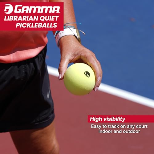 Gamma Librarian Foam Quiet Pickleball Balls – Low-Noise Practice Balls with True Bounce on Any Surface – Foam Pickleballs Available in 48 Box, 3 Pack, or 6 Pack