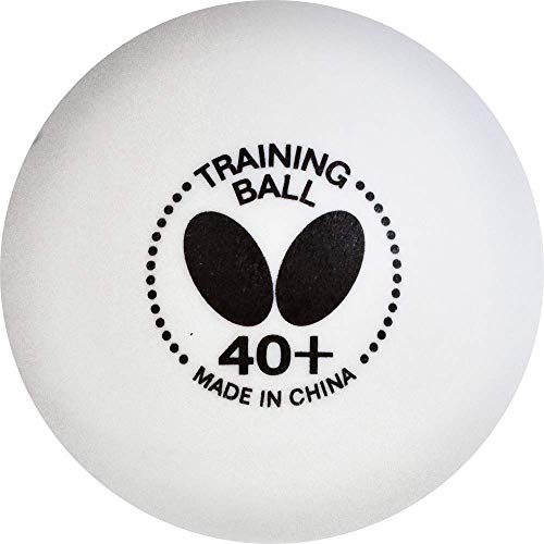 Butterfly 40+ Training Ball 40+ Ball Used for Training – Pack of 6 or Box of 120 White Training Balls – 40+ Training Balls are Comparable to a Three-Star Ball