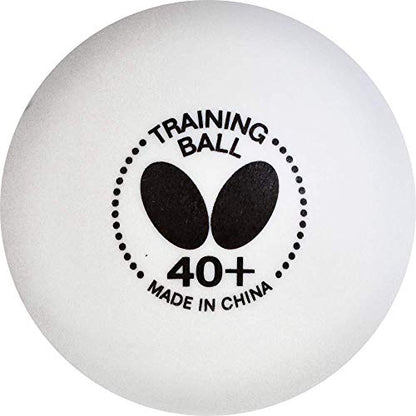 Butterfly 40+ Training Ball 40+ Ball Used for Training – Pack of 6 or Box of 120 White Training Balls – 40+ Training Balls are Comparable to a Three-Star Ball