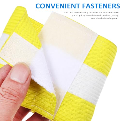YARNOW 2 Pcs Soccer Captain Armbands Adjustable Elastic Football Bands for Youth Team Leaders Training Matches