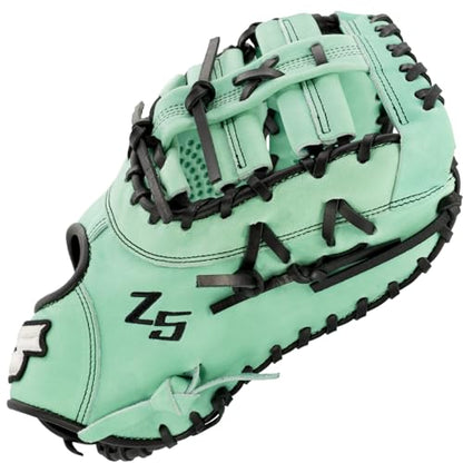 SSK Z5 Craftsman Baseball First Base Mitt – 12” – 12.25” – 12.5” – 13" – Right & Left Hand Throw - color: Mint/Black, size: 13" - Right Hand Throw