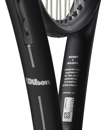Wilson RF 01 Performance Tennis Racket - Strung with Sensation 16 Natural at Mid Range Tension - size: Grip Size 4 - 4 1/2"