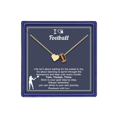 Turandoss World Cup 2026 Competition Ball, Sports Necklace for Women Gold Plated Heart Soccer Football Basketball Gold Pickleball Volleyball Tennis Softball Necklace Gifts for Sports Lovers Fans Teams