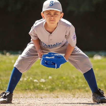 Baseball Glove, Softball Glove, Baseball Mitt, 10.5''-12.5'' for Youth Adult Training and Beginner Play, Synthetic Leather Outfield Mitts, Right Hand Throw - color: Blue, size: 10.5"