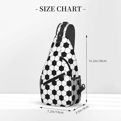 Soccer Sling Backpack Sling Bag Football Crossbody Shoulder Bag Soccer Purse Chest Bag For Men Women - color: Soccer