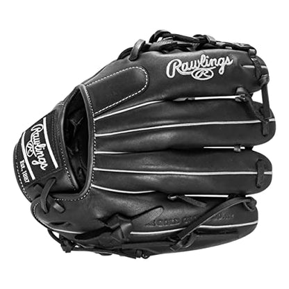 Rawlings Gamer Contour Series Utility Baseball Glove | Youth | Travel | Infield | Outfield | First Base | Black | Right Hand Thrower | Left Hand Thrower