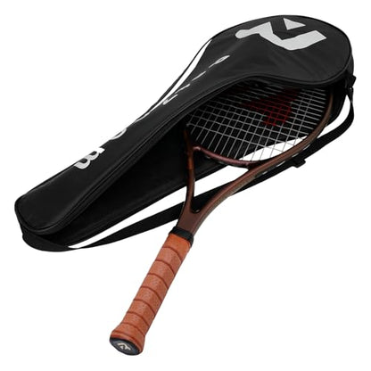 BatZoom Tennis Racket for Beginners & Adults - Lightweight Graphite Racquet with Comfortable Grip | Shock Reduction Technology | Includes Carrying Bag(Color Options) - color: Bronze-Gold