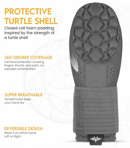 Baseball Sliding Mitt Youth & Adult, Sliding Glove for Baseball, Softball Sliding Guard, Left and Right Hands - color: Grey, size: Youth