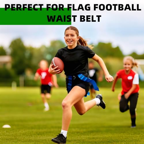 Flag Football Belts Set - Dual Color Flag Belts - color: 4pcs(2 Red+2 Blue)
