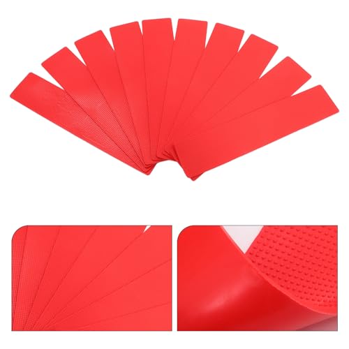 Tennis Training Marker Football Training Sign Red Flat Spot Markers 10pcs Set for Pe Teacher Supplies and Soccer Court Field Marking Equipment