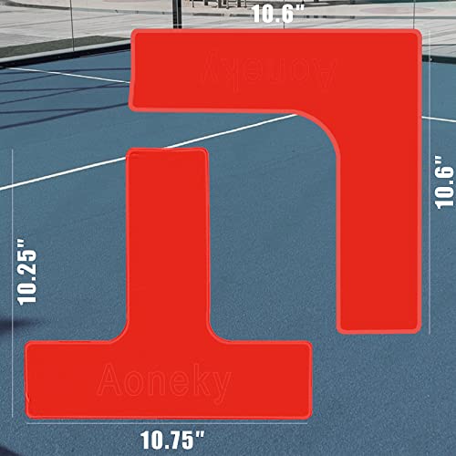 Aoneky Portable Pickleball Court Line Markers Kit, 12-Pack PVC Boundary Markers with 4 L-Shaped & 8 T-Shaped Corners for Outdoor Driveway Backyard Tennis Badminton, No Tape Needed, Reusable
