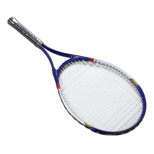 27 Inch Tennis Racket for Adults Teens, Aluminum Alloy Nylon Recreational Tennis Racquet with Comfort Grip and Racket Bag for Beginner Intermediate Players - color: Blue