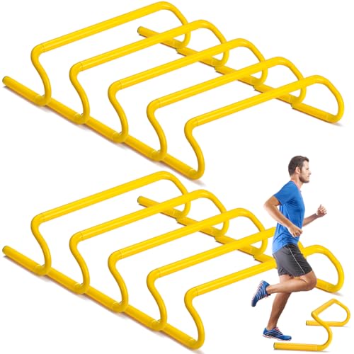 Wettarn 10 Pcs Speed Agility Training Hurdles Detachable Durable Hurdle Agility Plyometric and All Purpose Speed Training Equipment for Athletes Soccer Basketball