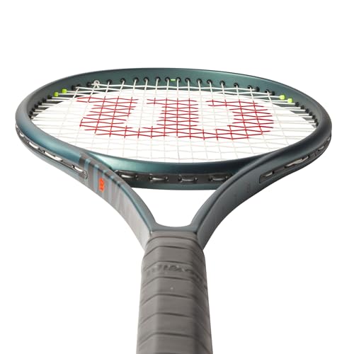 Wilson Blade 100UL V9 Strung Performance Tennis Rackets - Strung with Sensation 16 Natural at Mid Range Tension